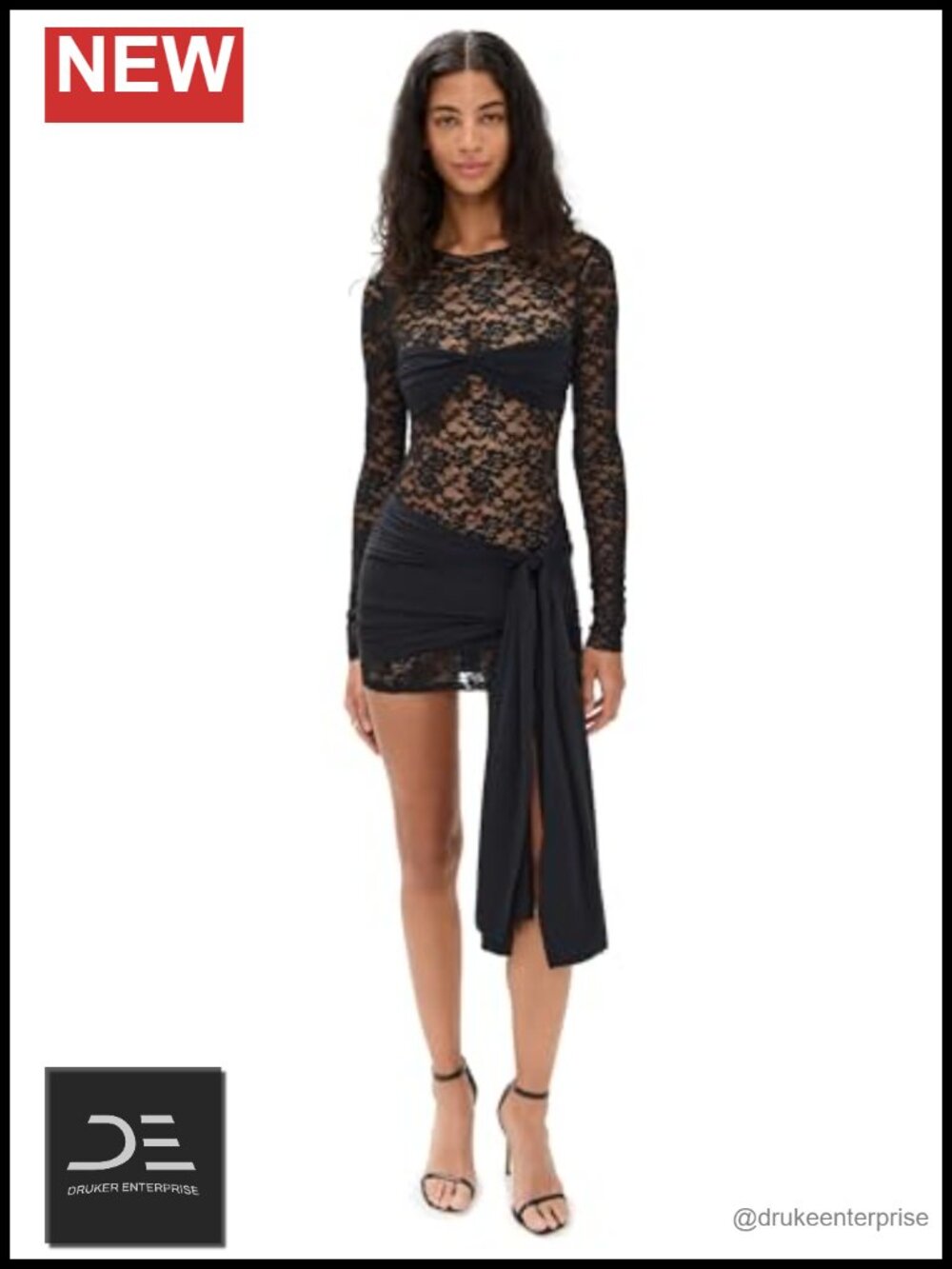 Lioness Lace Bodycon Mini Dress Long Sleeve Club Night Out